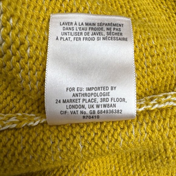 Sparrow Anthropologie Gold & Yellow Hooded Knit Cardigan With Zipper & Pockets - Picture 7 of 7